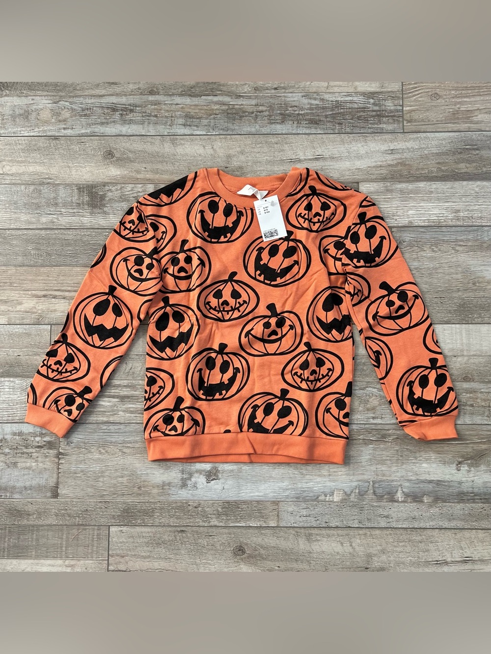 NWT H&M Kids  Halloween Pumpkin Sweater Size 8/10
